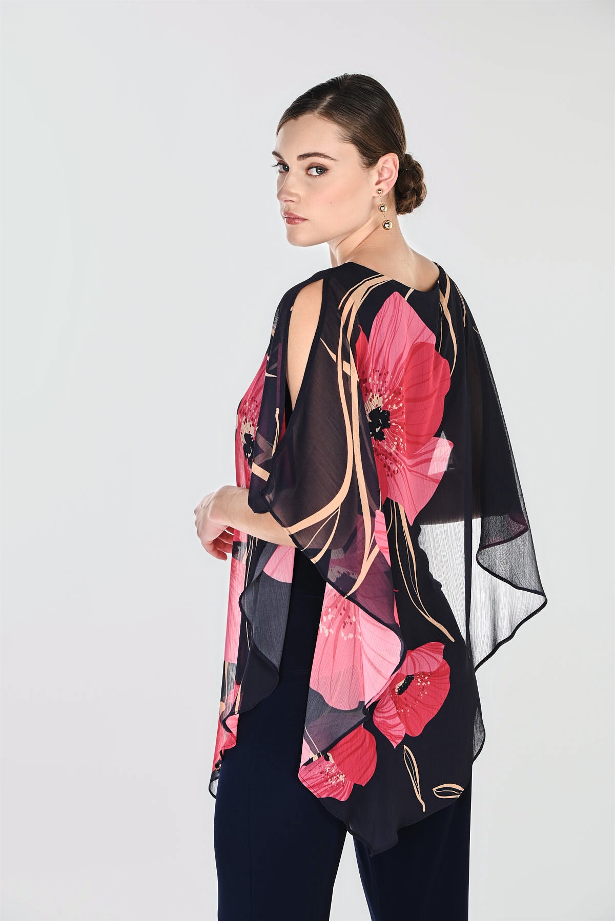Floral Cape Top 843