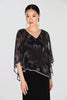 Elegant Floral V-neck Pullover 845