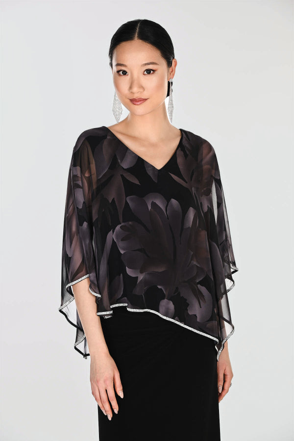 Elegant Floral V-neck Pullover 845
