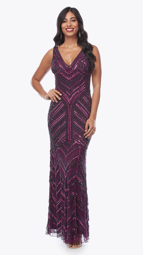 Floor Length Beaded Gown with Fishtail Skirt 268