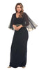 Long Stretch Jersey Dress with Diamante Trim - SALE 380