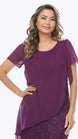 Lace Sequined Dress with a Chiffon Overlay 1368