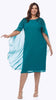 Midi Georgette Dress With Beaded Trim
