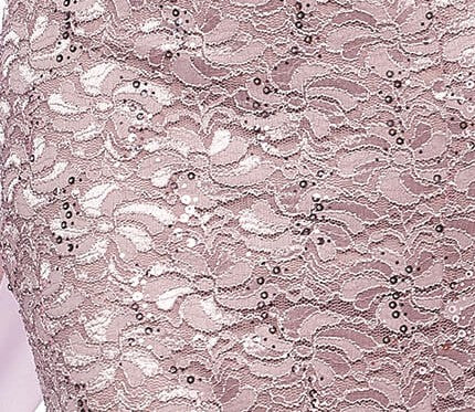 Stretch Sequinned Lace Dress with Chiffon Jacket