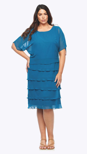 Short Chiffon Layered Dress