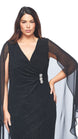 Cross Over Lurex & Chiffon Dress 1524