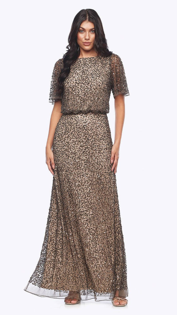 Long Stretch Sequin Dress 790
