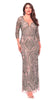 Long Art-Deco Sequined Dress - SALE