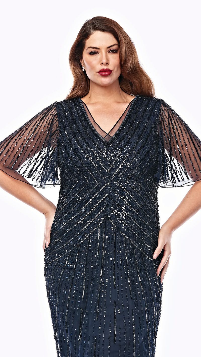 Beaded Stretch Sequinned Dress 706