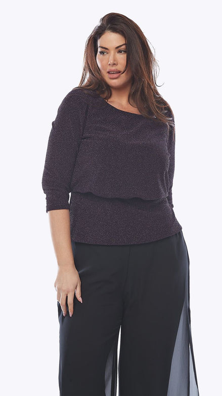 Lurex Blouson Top