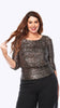 3/4 Sleeve Sequin Top