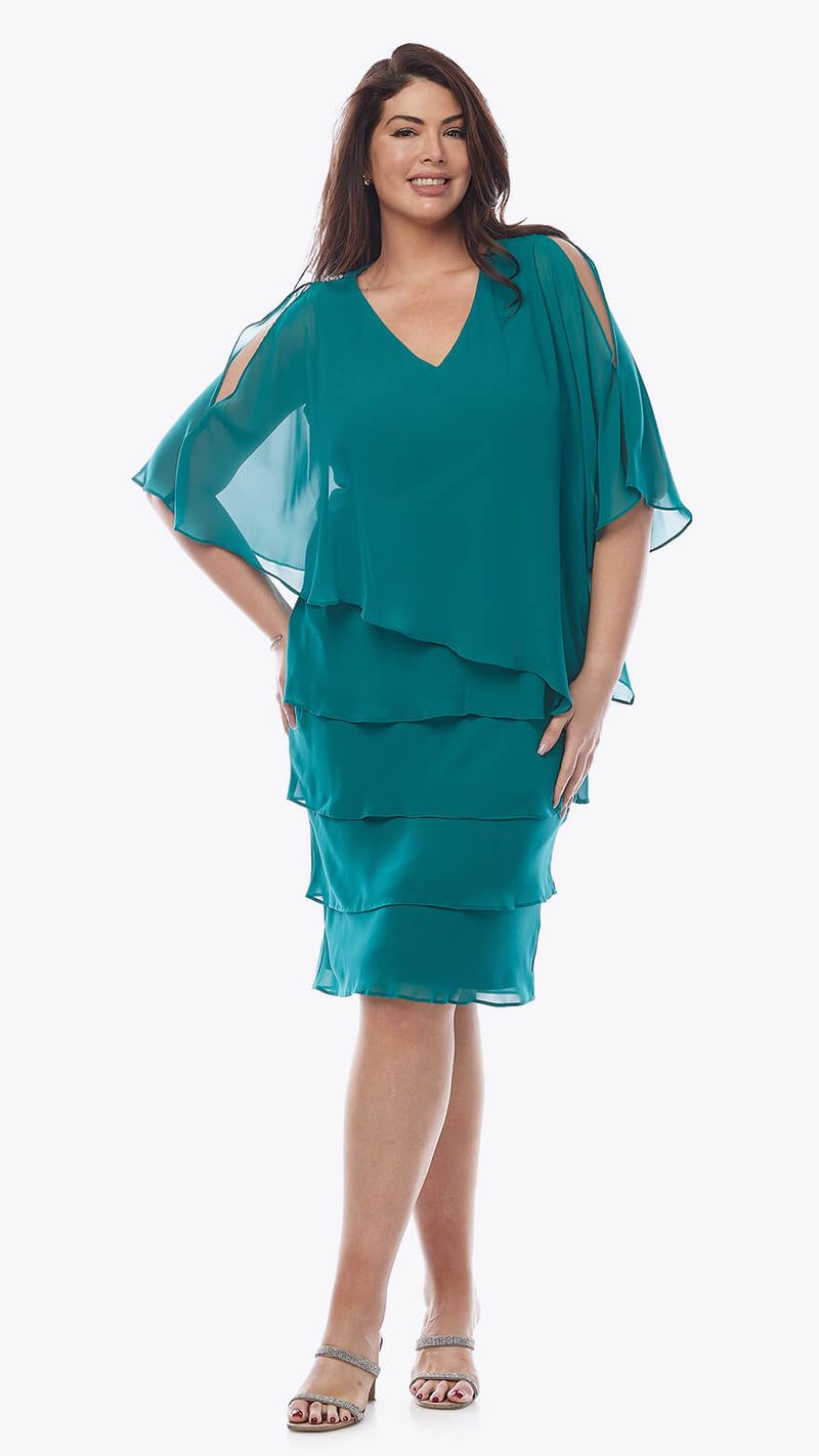 Chiffon Ruffled Layers Dress 1611