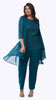 Chiffon Pant Suit with Stretch Sequin Camisole 90