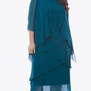 Chiffon Tier Layered Dress with Jacket 498