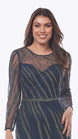 Sheer Sleeve, Beaded Dress 1594