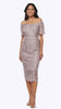Off the Shoulder Rose Dress