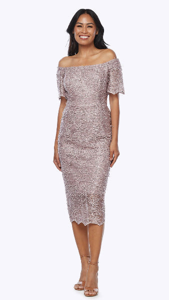 Off the Shoulder Rose Dress