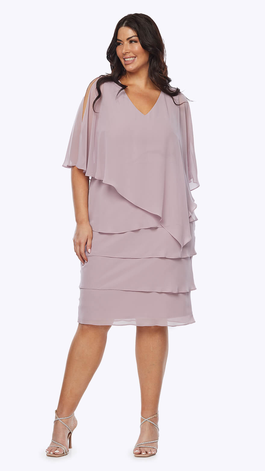 Chiffon Ruffled Layers Dress