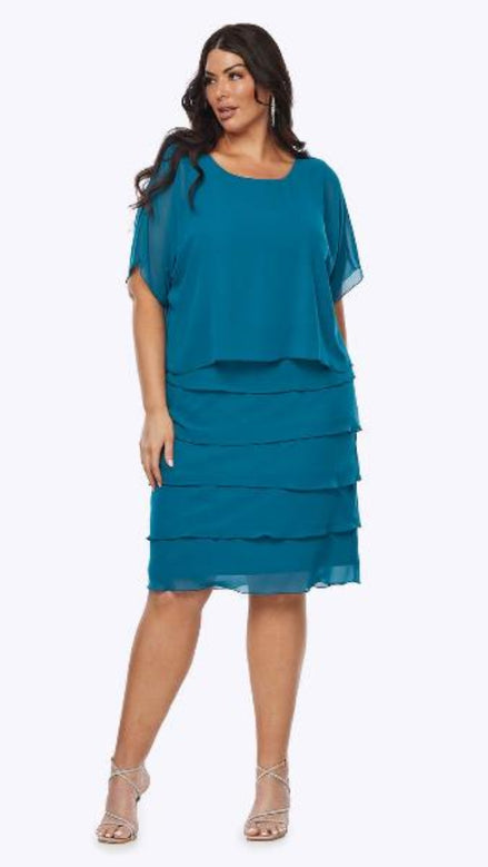 Short Chiffon Layered Dress