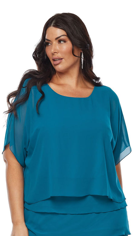 Short Chiffon Layered Dress