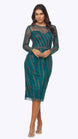 Sheer Sleeve, Beaded Dress 1594