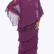 Long dress Layered Chiffon Gown 815