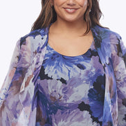 Chiffon Tier Layered Dress with Jacket 498
