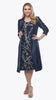Embroidered Dress with Taffeta Jacket