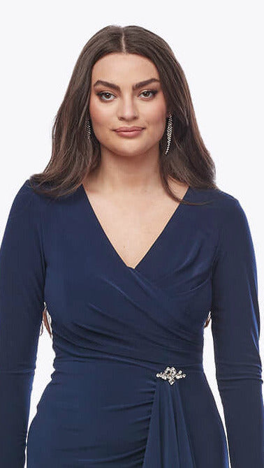 Stretch Jersey Dress with Diamante Trim 799