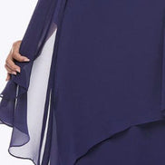 Chiffon V-Neck Dress & Jacket Set 710