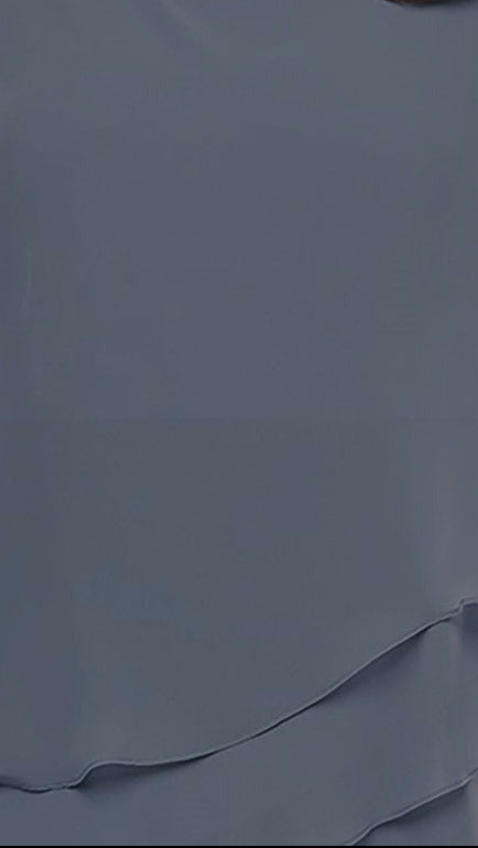 Chiffon Short Layered Dress with Diamante Trim