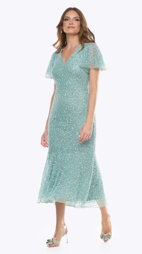 Midi Stretch Sequins Dress 713