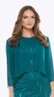 Stretch Sequinned Lace Dress with Chiffon Jacket 508