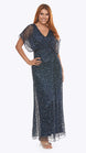 Long Stretch Sequins Dress 719