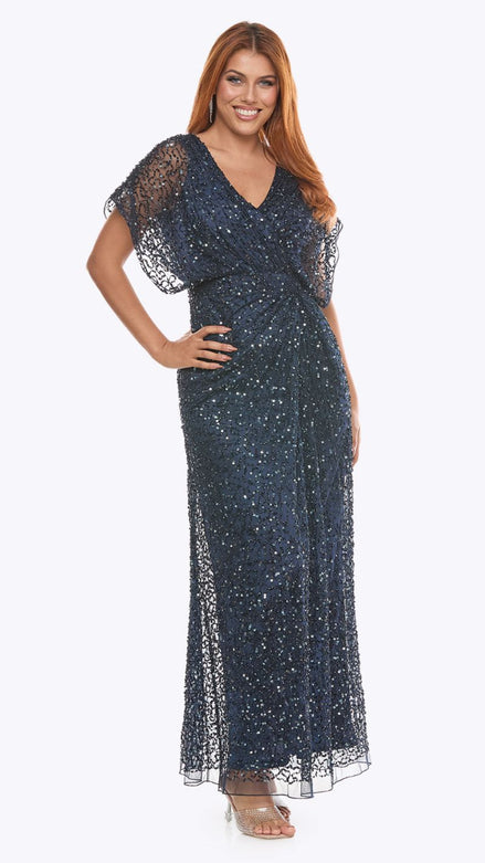 Long Stretch Sequins Dress