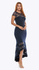 Stretch Jersey Dress With Lace Trim