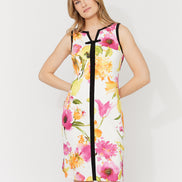 Floral Print V-Neck Dress 830