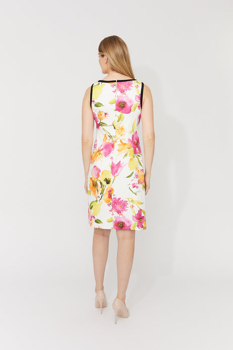 Floral Print V-Neck Dress 830
