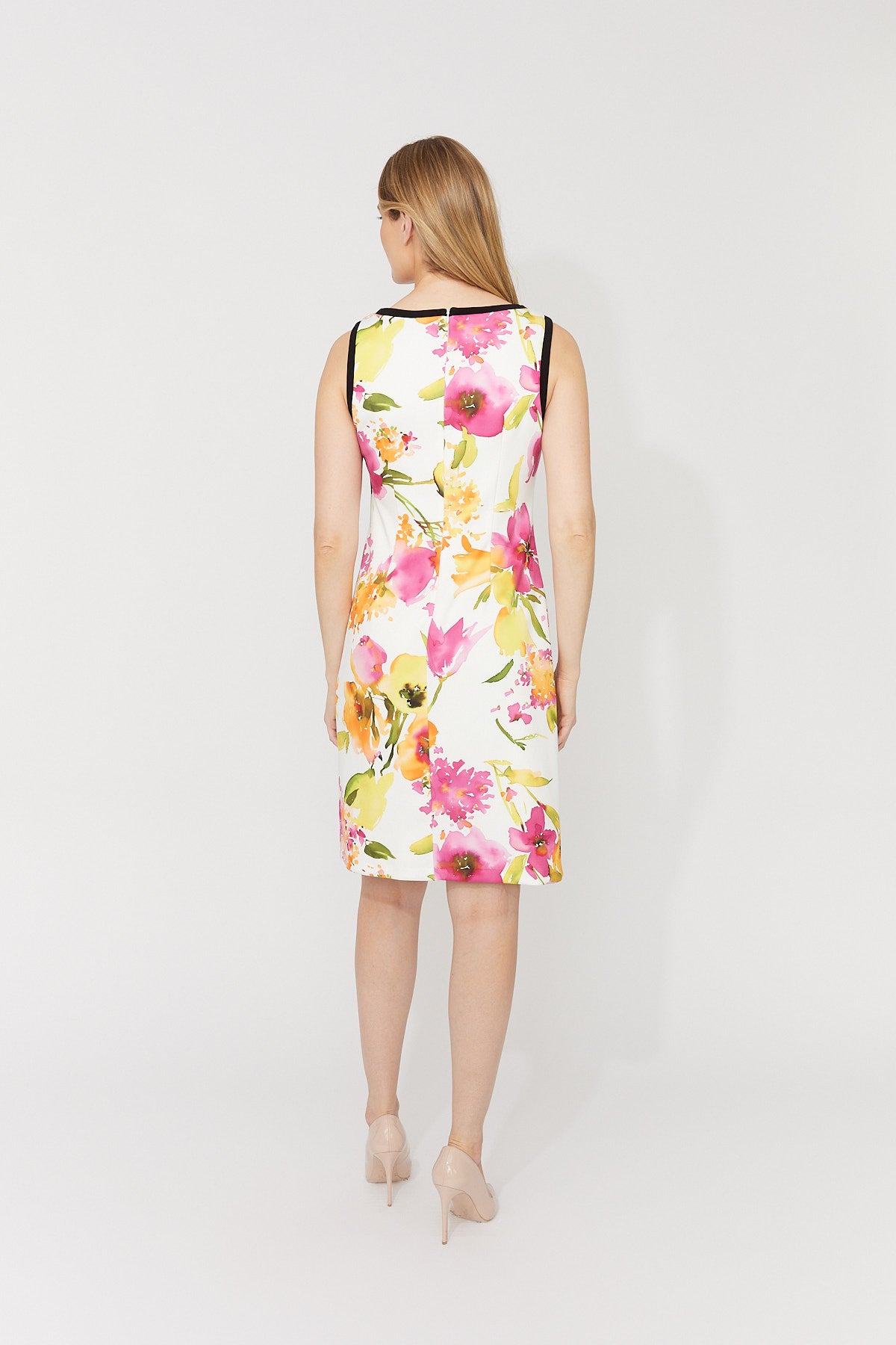 Floral Print V-Neck Dress 830