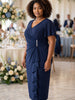 Midi Dress with Cascade Frill Detail 847