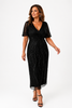 Tea Length Stretch Mesh Beaded Dress 715
