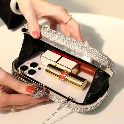 Diamanté Clutch Bag With Detachable Strap 765