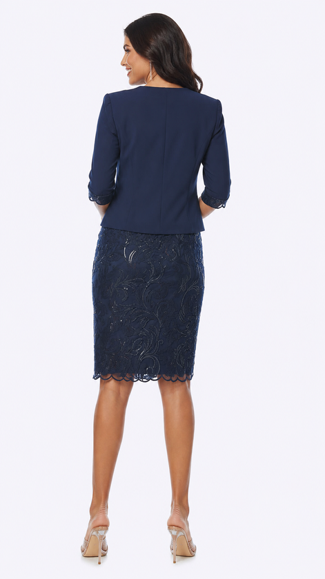 Knee Length Lace Dress & Bolero Jacket 500