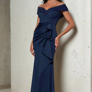 Long Off Shoulder Gown 788