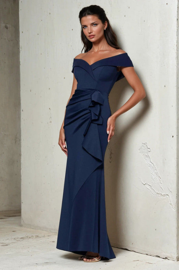 Long Off Shoulder Gown 788