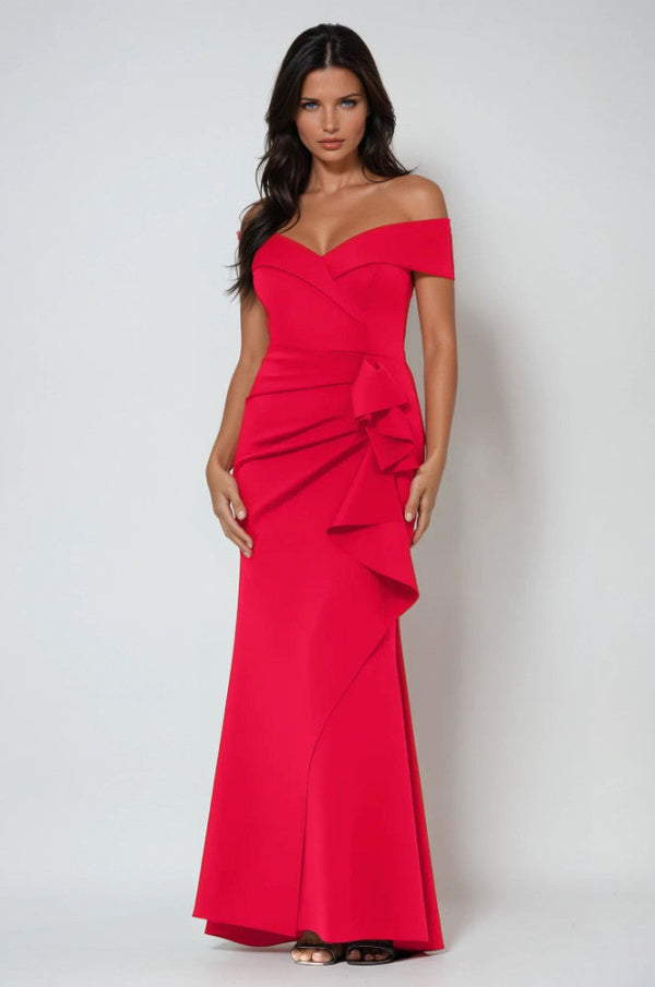 Long Off Shoulder Gown 788