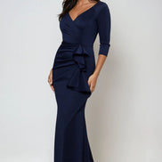 Long Stretch Scuba Gown 808