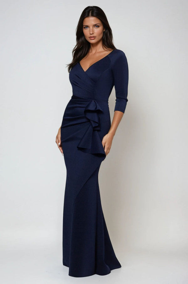 Long Stretch Scuba Gown 808