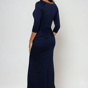 Long Stretch Scuba Gown 808