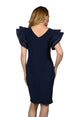 Flattering Ruffle Sleeve Dress 1607